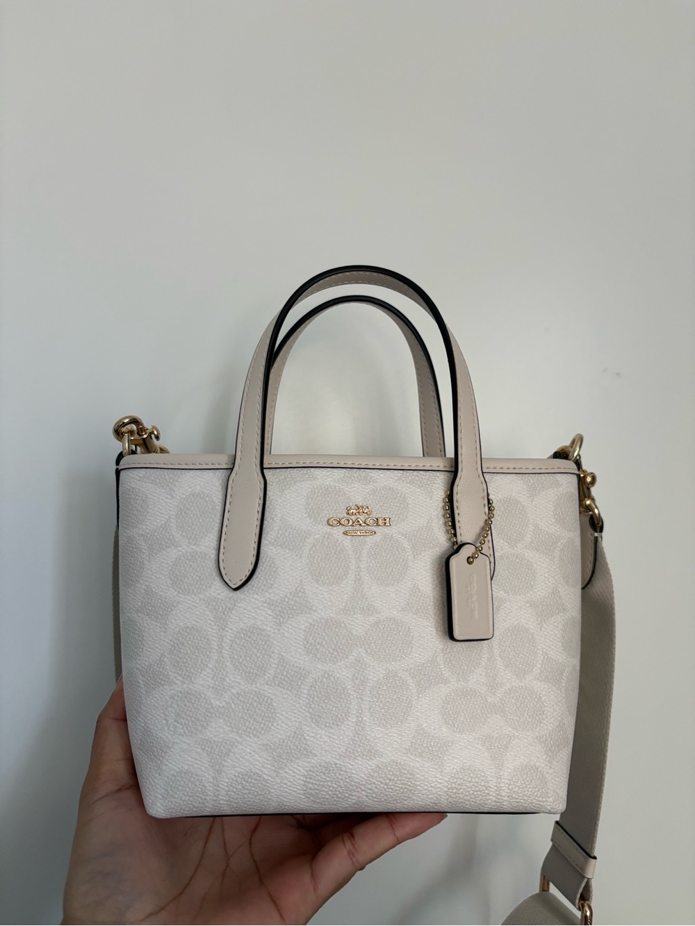 Coach City Mini Tote Bag In Signature Canvas